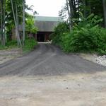 A large Gravel Paved project in Hudsonville.  Approach to a very unique barn overlooking the muck flats.  Crushed asphalt was used to help stabilize the clay sub soil.