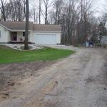 BEFORE - Spring Lake driveway renovation, installation of recycled crushed asphalt.